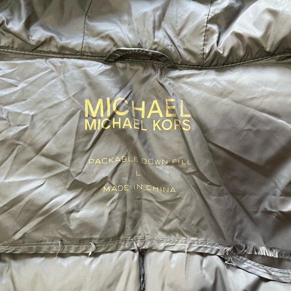 Michael Michael Kors Black Packable Down Jacket Size Large - Picture 2 of 10